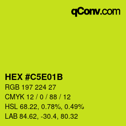 Color code: HEX #C5E01B | qconv.com