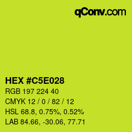 Color code: HEX #C5E028 | qconv.com
