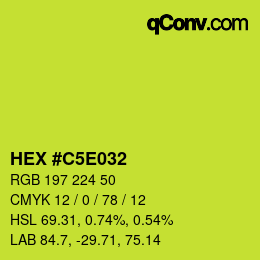 カラーコード: HEX #C5E032 | qconv.com
