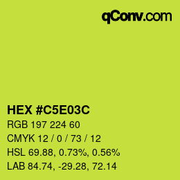 Color code: HEX #C5E03C | qconv.com
