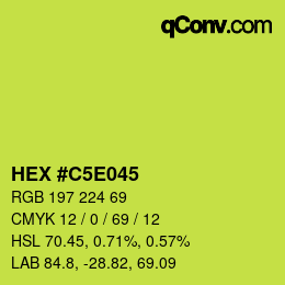 カラーコード: HEX #C5E045 | qconv.com