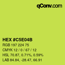 カラーコード: HEX #C5E04B | qconv.com