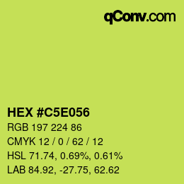 Color code: HEX #C5E056 | qconv.com