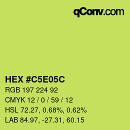 カラーコード: HEX #C5E05C | qconv.com