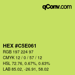 Color code: HEX #C5E061 | qconv.com
