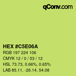 Color code: HEX #C5E06A | qconv.com
