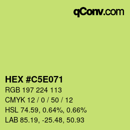 Color code: HEX #C5E071 | qconv.com