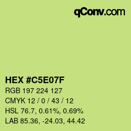 カラーコード: HEX #C5E07F | qconv.com