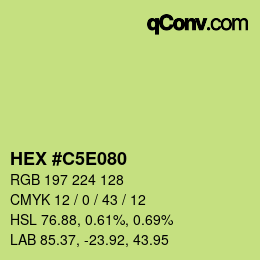 Color code: HEX #C5E080 | qconv.com