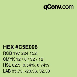 カラーコード: HEX #C5E098 | qconv.com