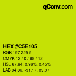 颜色代码: HEX #C5E105 | qconv.com