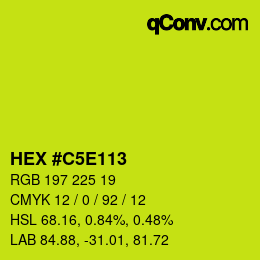 Color code: HEX #C5E113 | qconv.com