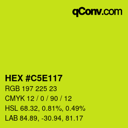 Color code: HEX #C5E117 | qconv.com