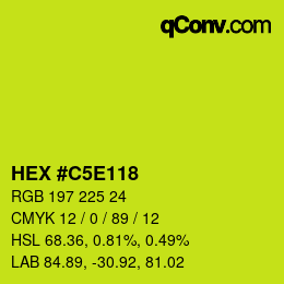 Color code: HEX #C5E118 | qconv.com