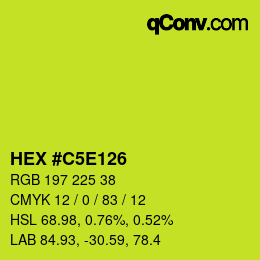 カラーコード: HEX #C5E126 | qconv.com
