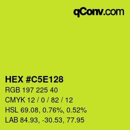 Color code: HEX #C5E128 | qconv.com