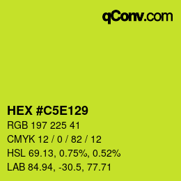 Color code: HEX #C5E129 | qconv.com