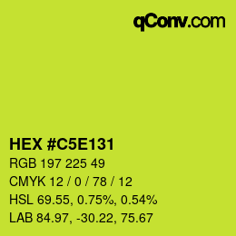 Color code: HEX #C5E131 | qconv.com