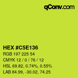 Color code: HEX #C5E136 | qconv.com