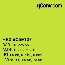 Color code: HEX #C5E137 | qconv.com