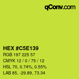 Color code: HEX #C5E139 | qconv.com