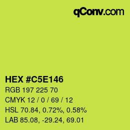 Color code: HEX #C5E146 | qconv.com
