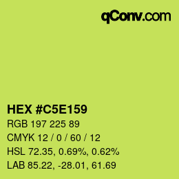 Color code: HEX #C5E159 | qconv.com