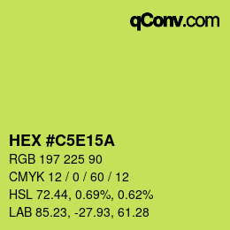 Farbcode: HEX #C5E15A | qconv.com