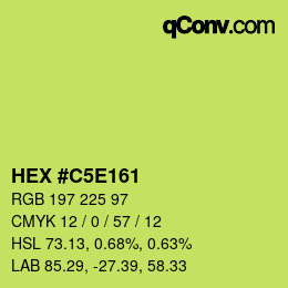 Color code: HEX #C5E161 | qconv.com