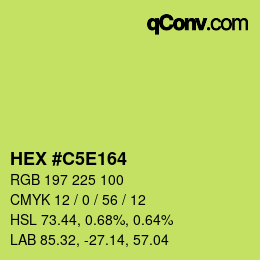 Farbcode: HEX #C5E164 | qconv.com