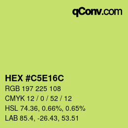 Color code: HEX #C5E16C | qconv.com