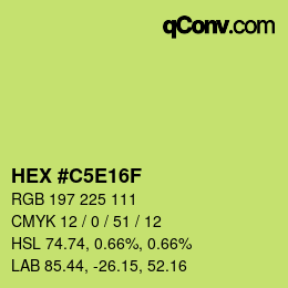 Color code: HEX #C5E16F | qconv.com