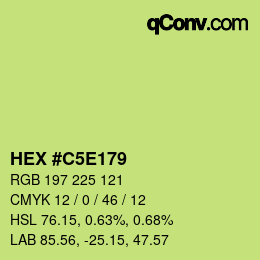 Color code: HEX #C5E179 | qconv.com