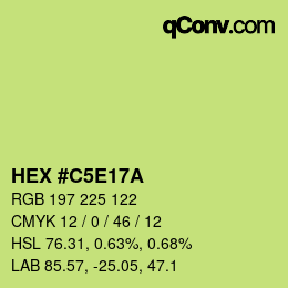 Color code: HEX #C5E17A | qconv.com