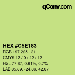 Color code: HEX #C5E183 | qconv.com