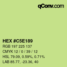 Color code: HEX #C5E189 | qconv.com