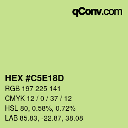 Farbcode: HEX #C5E18D | qconv.com