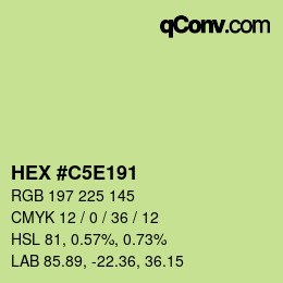 Color code: HEX #C5E191 | qconv.com
