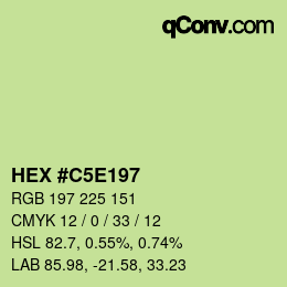 Color code: HEX #C5E197 | qconv.com