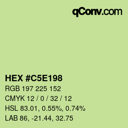 Color code: HEX #C5E198 | qconv.com