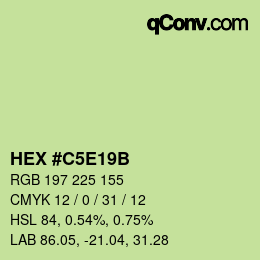 カラーコード: HEX #C5E19B | qconv.com