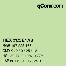 Color code: HEX #C5E1A8 | qconv.com