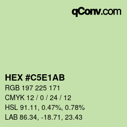 カラーコード: HEX #C5E1AB | qconv.com