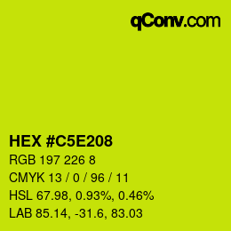 Color code: HEX #C5E208 | qconv.com