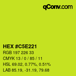 Color code: HEX #C5E221 | qconv.com