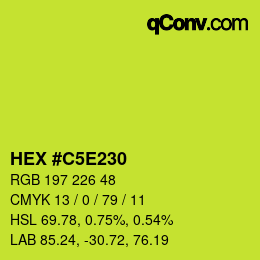 Color code: HEX #C5E230 | qconv.com