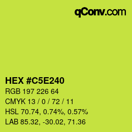 Color code: HEX #C5E240 | qconv.com