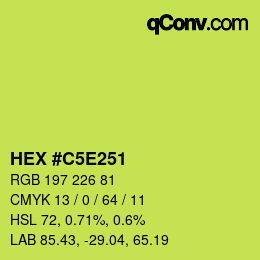 Color code: HEX #C5E251 | qconv.com