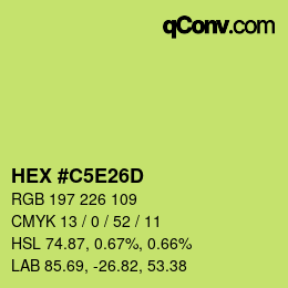 カラーコード: HEX #C5E26D | qconv.com