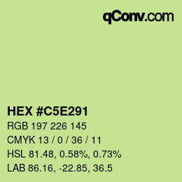 Color code: HEX #C5E291 | qconv.com